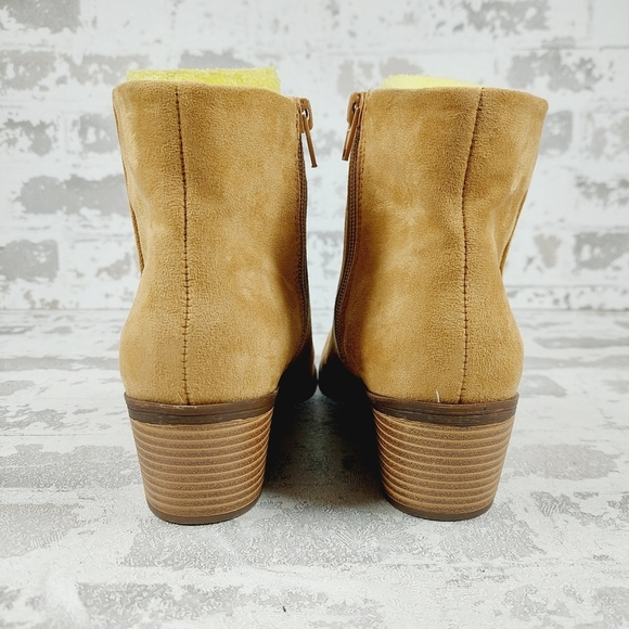 NEW BP Wallis Western Beige Sand Leather Ankle Bootie A951 - Picture 6 of 13